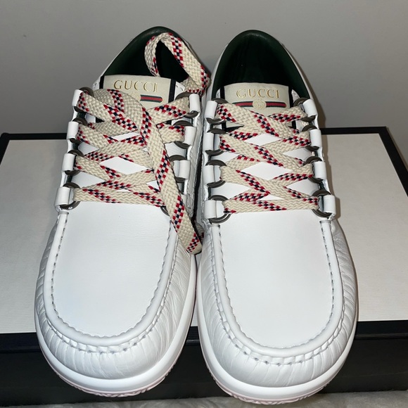 GUCCI Men Web Lace-Up Sneaker - Picture 2 of 5